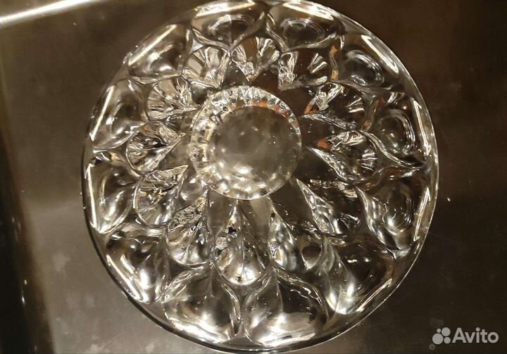 Хрустальная ваза для фруктов глазки СССР