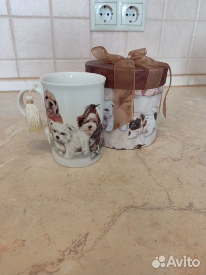 Чайная кофейная пара, чашка подарочная