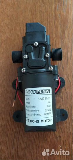 Водяной насос мембранный и центробежный с реле 12в