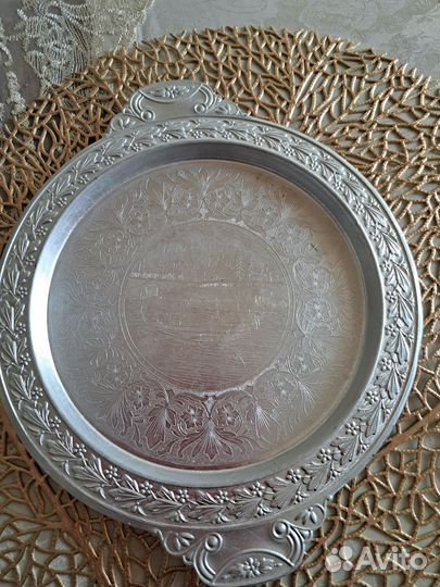 Поднос металлический винтаж
