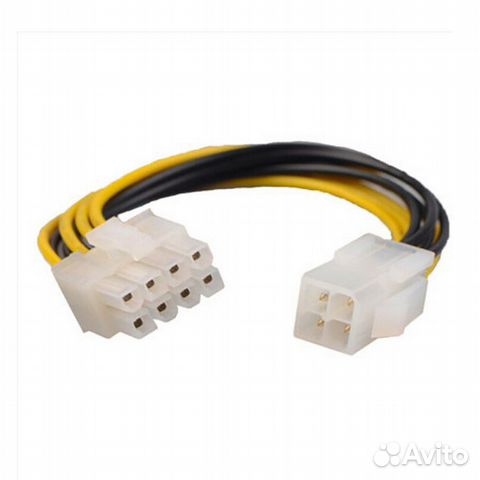 Переходник питания материнской платы 4pin - 8pin купить в Москве с ...