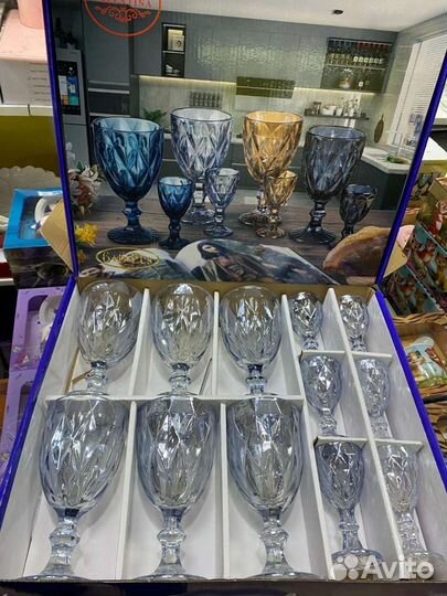 Набор 6 фужеров и 6 рюмок