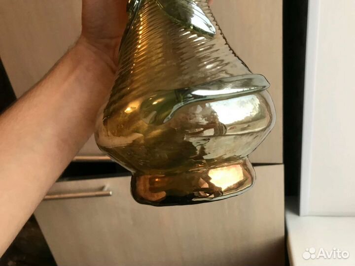 Ретро ваза цветное стекло