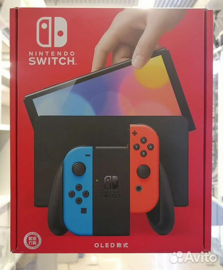 Nintendo Switch Oled красно/синий New с гарантией