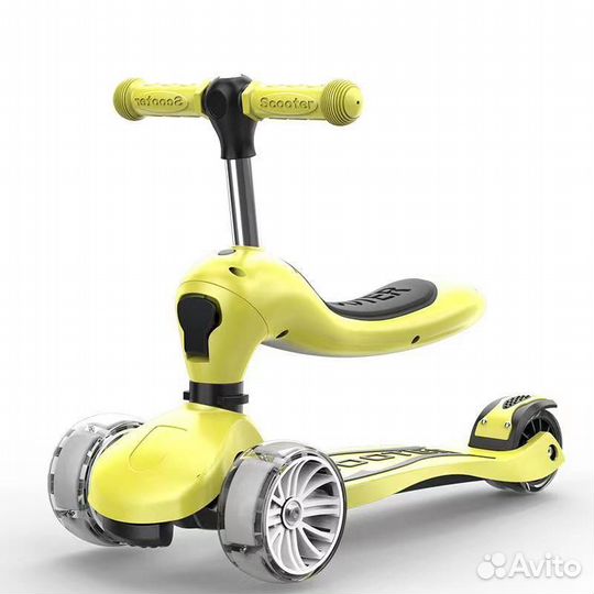 Самокат детский беговел с ручкой