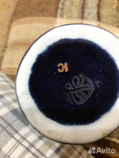 Ваза сахарница банки СССР кобальт