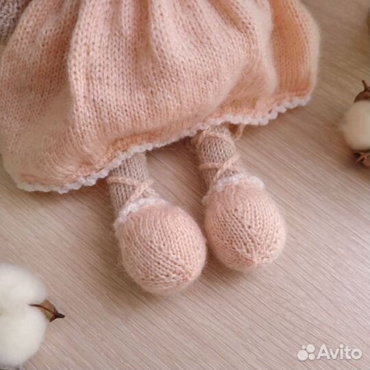 Вязаные игрушки ручной работы Вязаный зайка