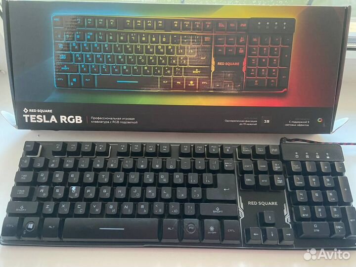 Профессиональная игровая клавиатура tesla RGB