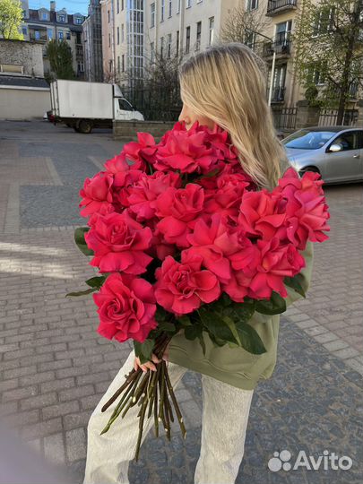 Алые французике розы