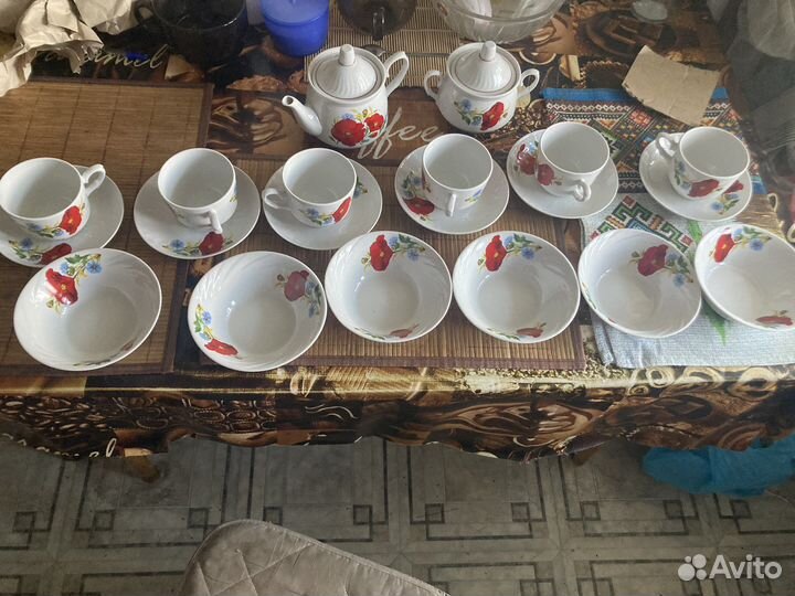 Набор сервиз чайный фарфоровый