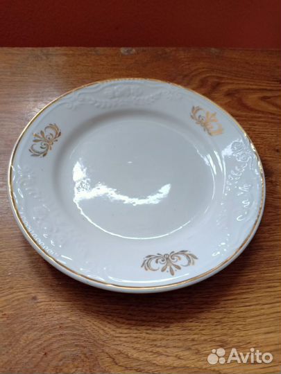 Тарелка под второе с позолотой, СССР