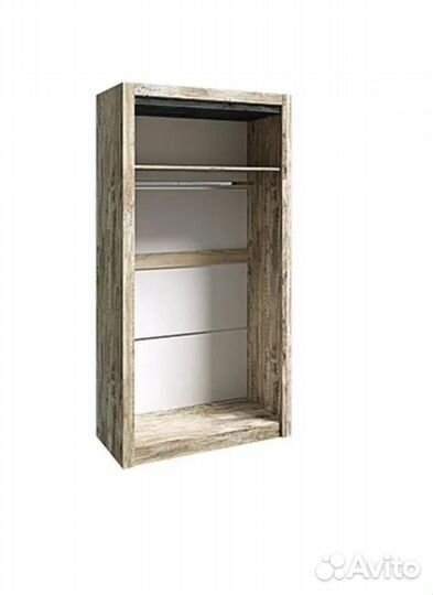 Шкаф 2-х створчатый Ривьера дуб юкон / бетон темны