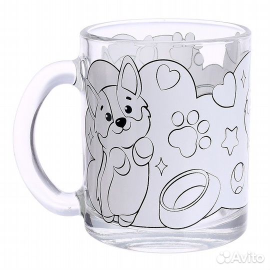 2 шт. Кружка раскраска 'Корги', игрушка