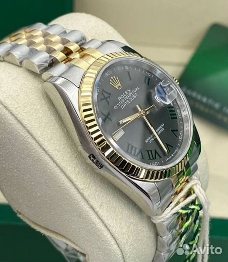 Роскошные женские часы Rolex Datejust серые