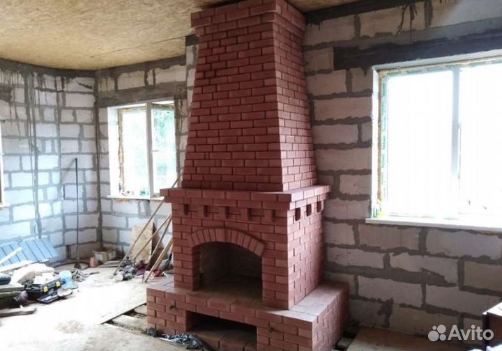 Барбекю зона, из кирпича, печи камины