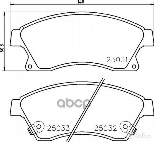 Колодки тормозные дисковые перед NP6048 NIS