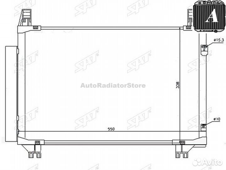 Радиатор кондиционера Toyota Ractis 05-16 / Vitz 05-20 / Belta 05-12 / Ist 07-16 sttya23940