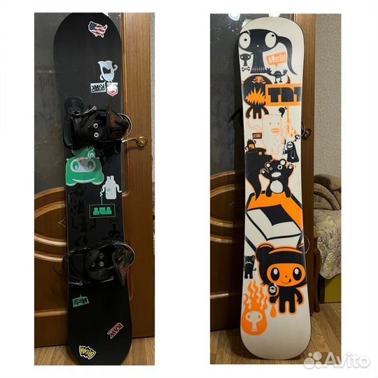 Сноуборд с креплениями