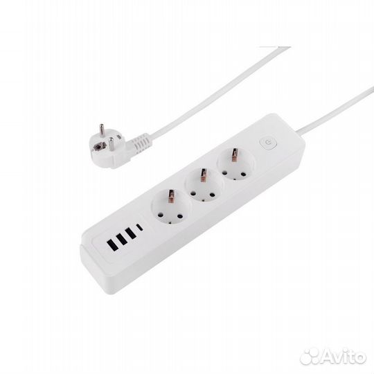 Удлинитель Power Strip USB Extended 3 Euro 16A, 4