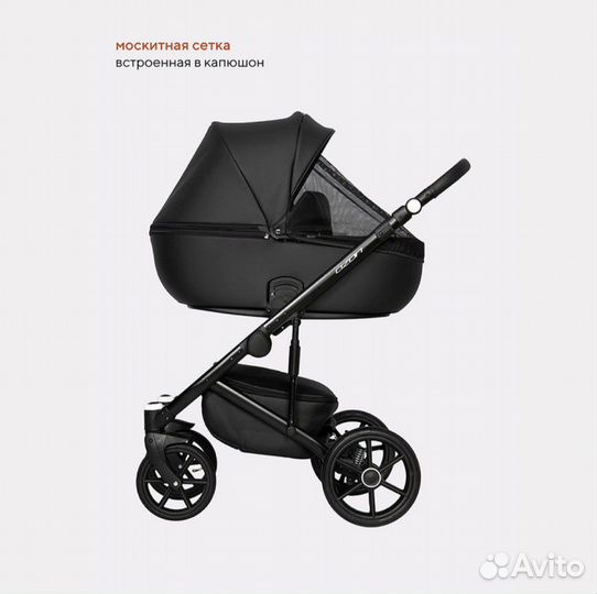 Новая коляска riko basic ozon 3 в 1 черная