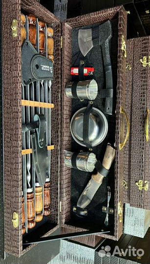 Шашлычный набор подарочный шампуров