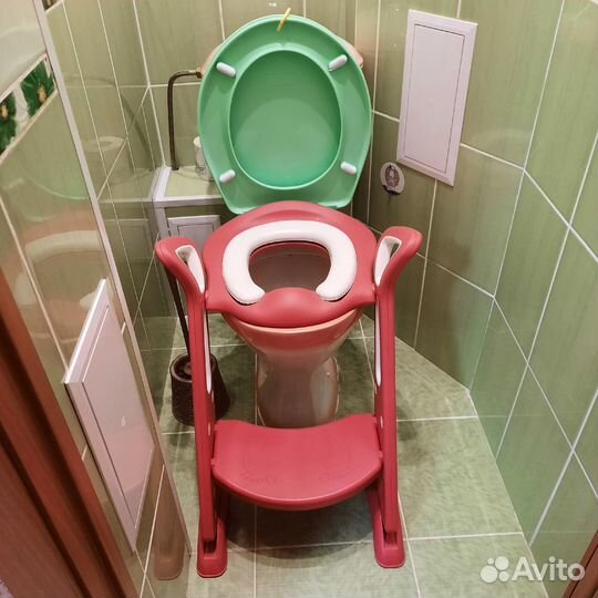 Сиденье на унитаз детское со ступенькой