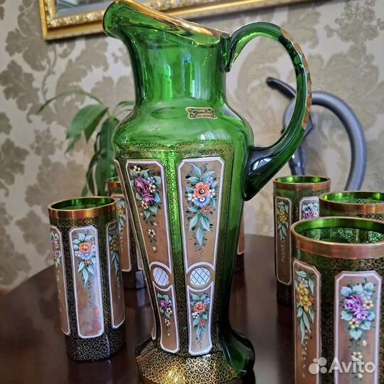 Графин и бокалы богемия