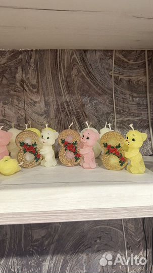 Свечи ручной работы в гипсе, формовые