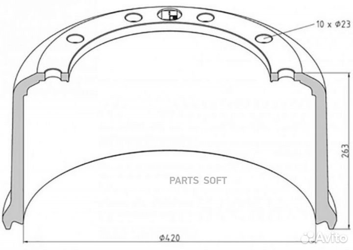 PE automotive 04663500A 046.635-00A торм.барабан 4