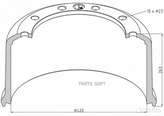 PE automotive 04663500A 046.635-00A торм.барабан 4