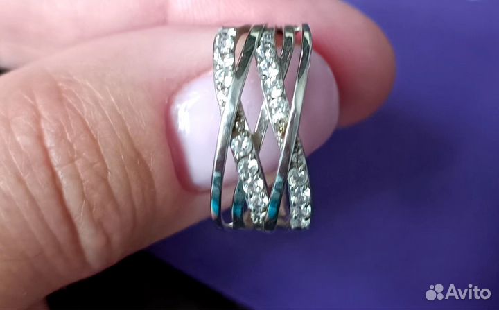Кольцо серебряное 17,5