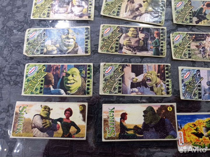 Коллекция наклеек Шрек, начало 2000