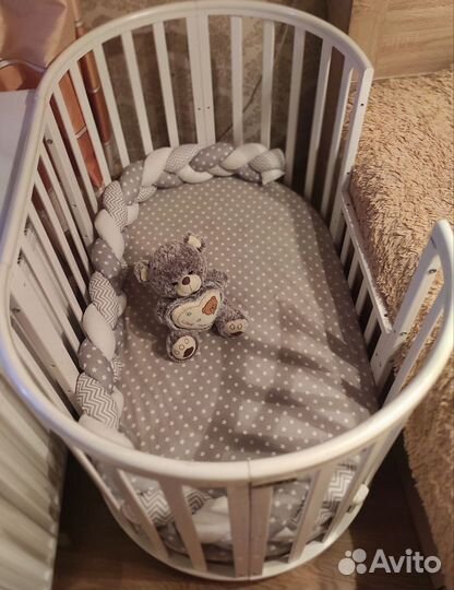 Детская кровать овальная/круглая 8в1