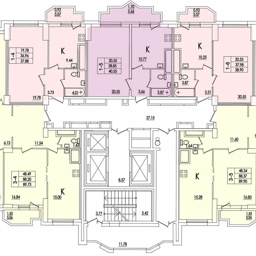 1-к. квартира, 44,5 м², 21/25 эт.