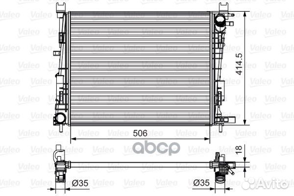 VL701514 радиатор системы охлаждения Renault L