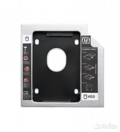 Переходник optibay SATA SSD/HDD 12.7 мм и 9.5 мм