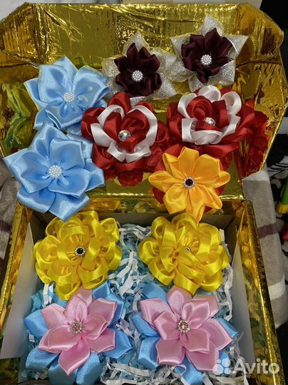 Изготовление излелий из атласных лент