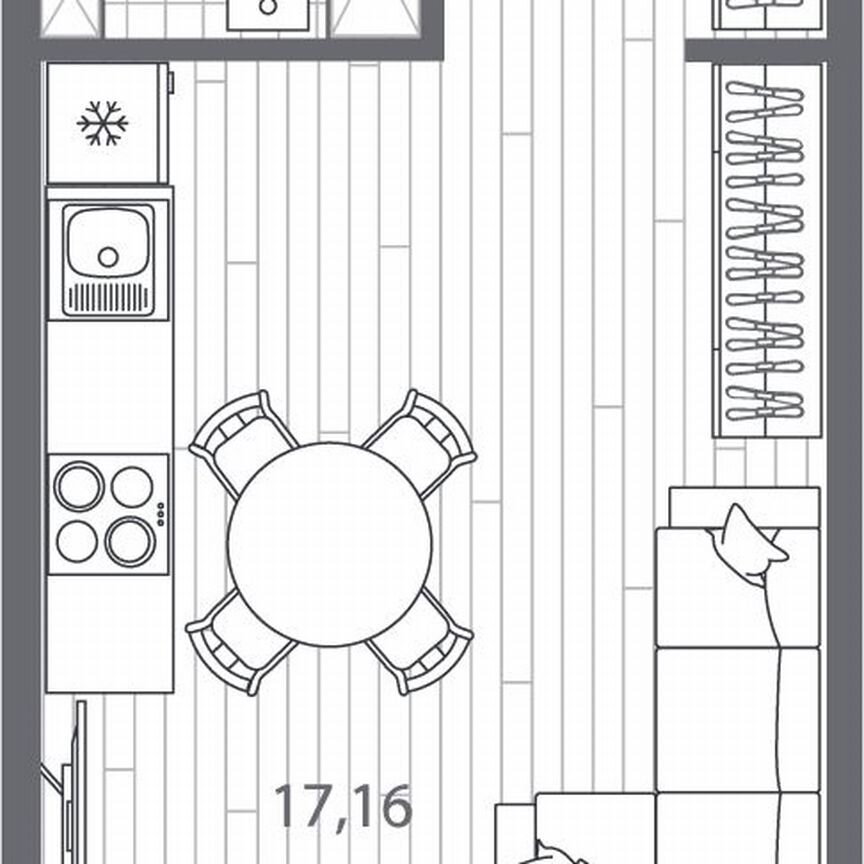 Квартира-студия, 26,2 м², 7/13 эт.