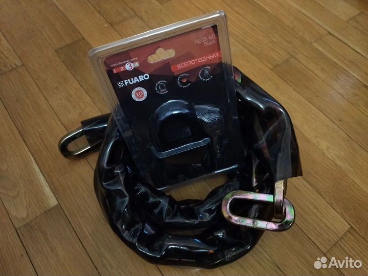 Новая противоуг. цепь 10мм + замок