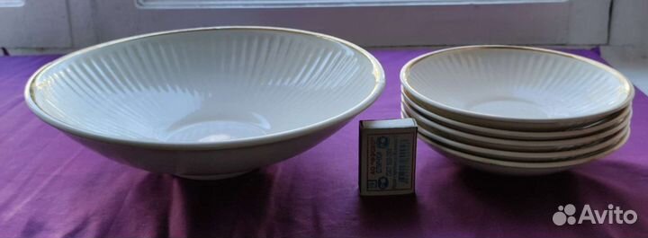 Набор салатников и большое блюдо периода СССР