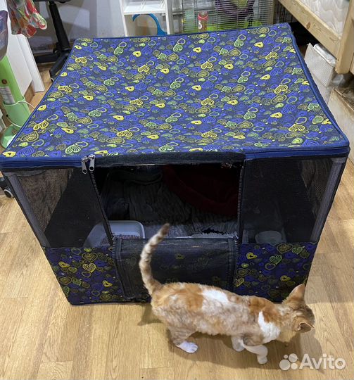 Вольер для кошек и котят 75*75*55