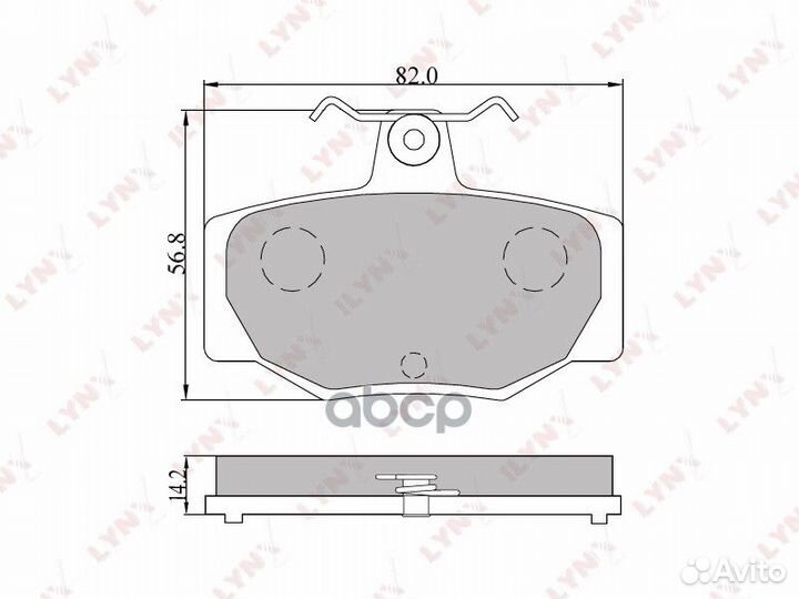 Колодки тормозные дисковые зад BD5736 lynxauto