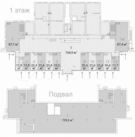 Аренда ПСН 1935.4 м2 м. Рязанский проспект в юао