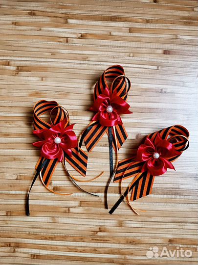 Георгиевская лента - брошь, ручной работы