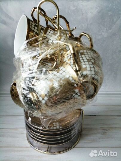 Чайный набор чашки и блюдца