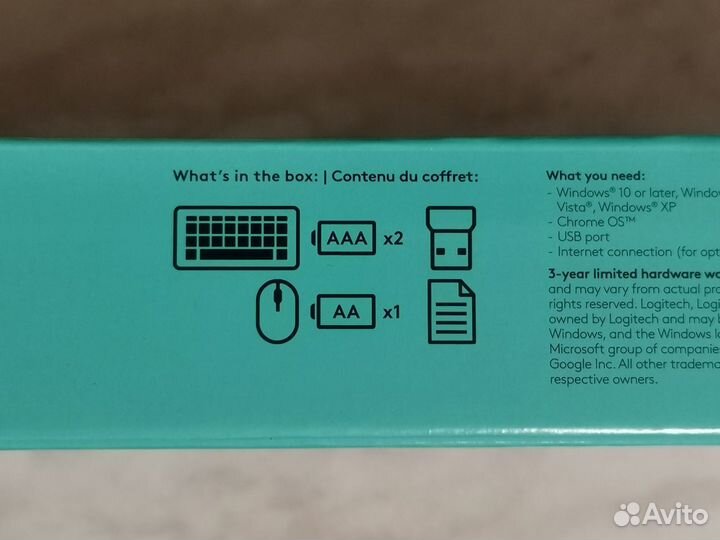 Беспроводная клавиатура и мышь Logitech MK270 Eng