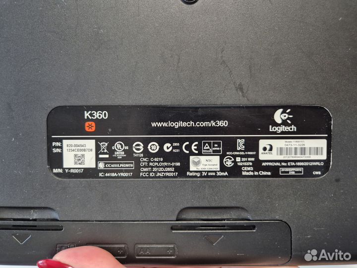 Клавиатура беспроводная Logitech K360