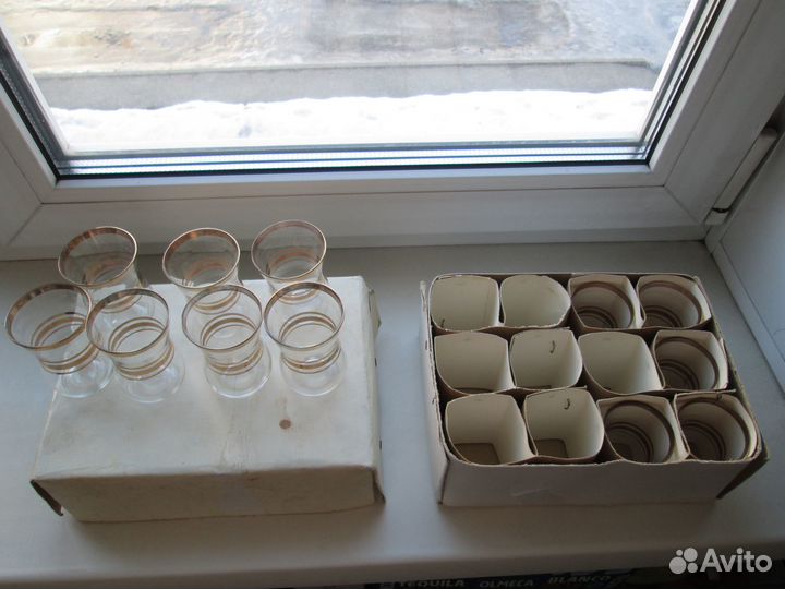 Рюмки стопки СССР 12 шт Золото набор для дома