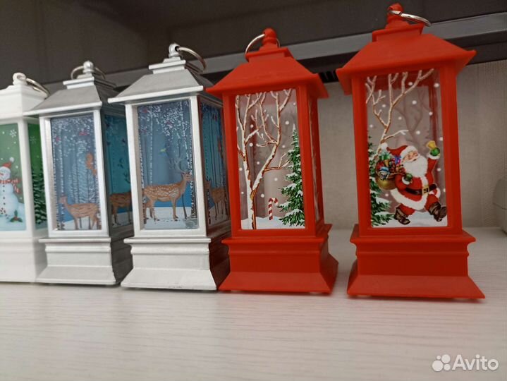 Новогодний фонарик рождественская свеча светильник