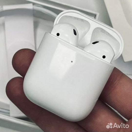 Беспроводные наушники AirPods 2 lux + чехол